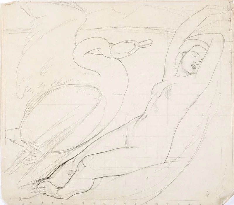 Studio per Leda e il cigno
